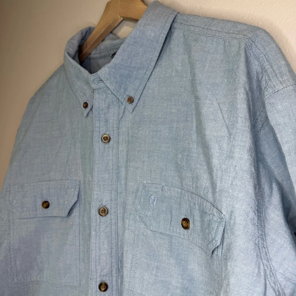 Carhartt Men’s Chambray Work Shirt – 2XL Relaxed Fit - Picture 3 of 5
